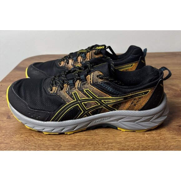 ASICS Gel-Venture 9 Running Shoes Size 11.5 Black/Golden Yellow - Picture 1 of 10